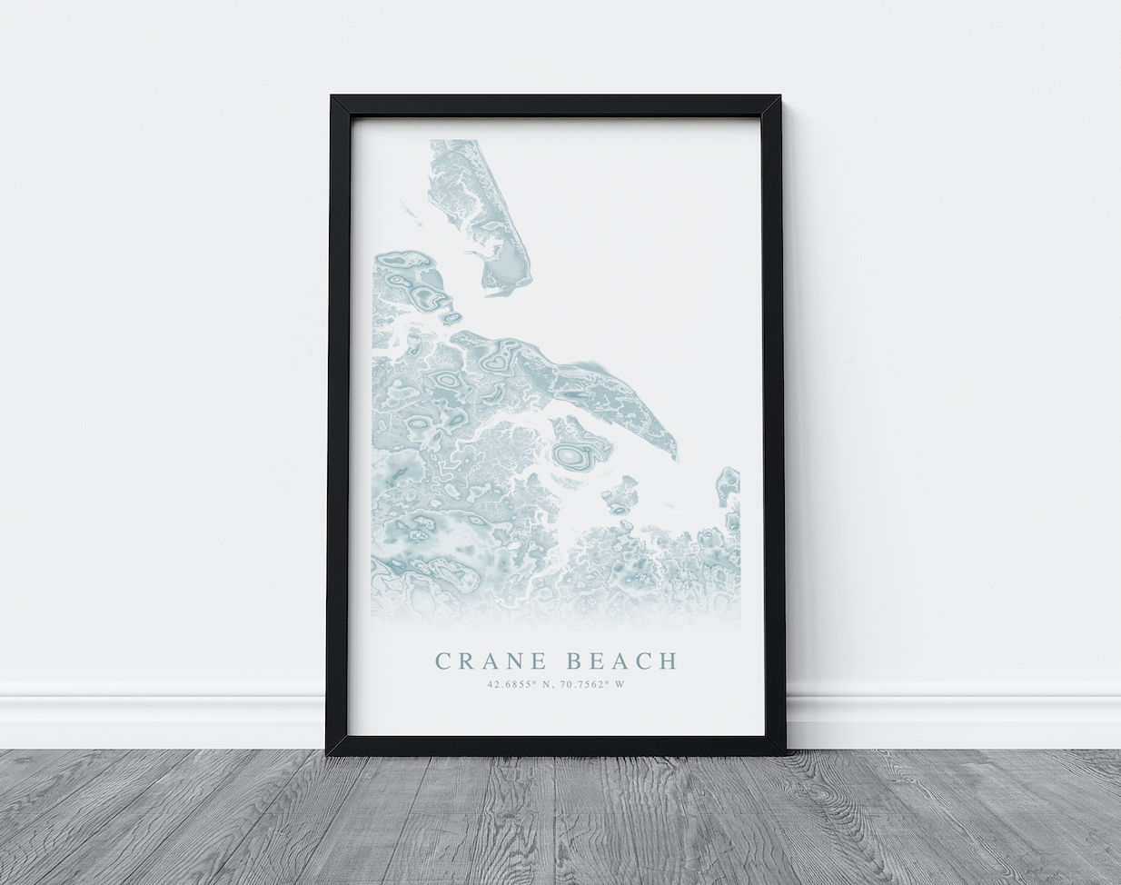 Crane Beach Map Print