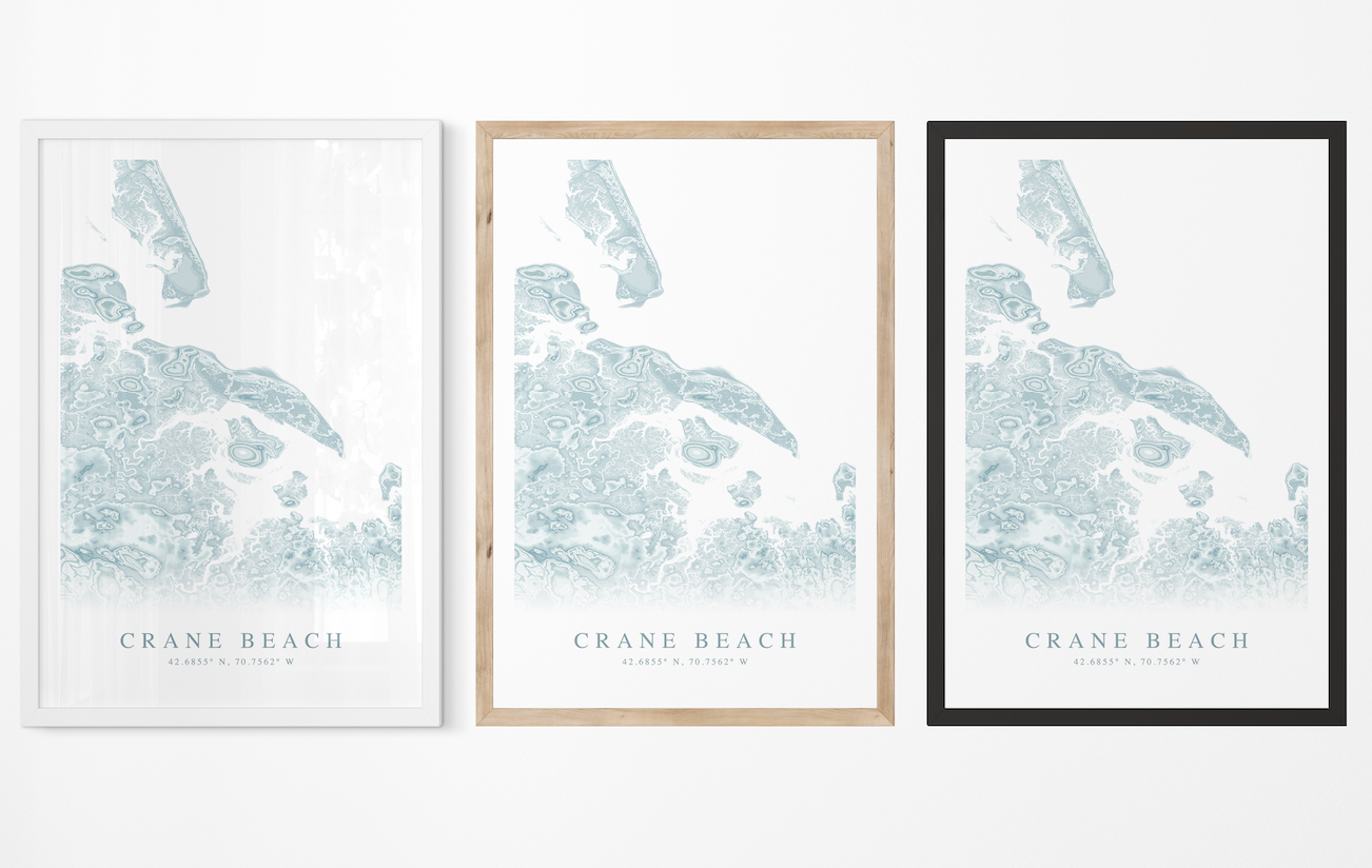 Crane Beach Map Print