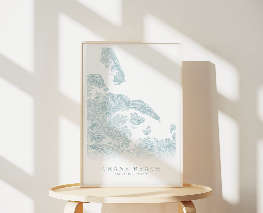 Crane Beach Map Print