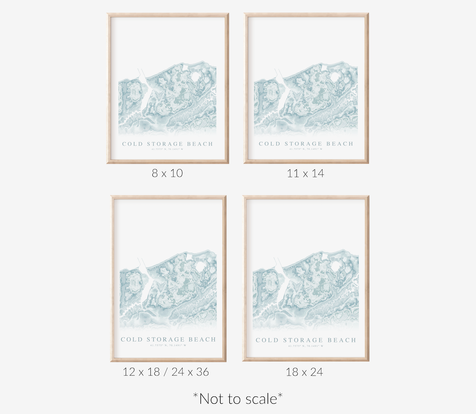 Cold Storage Beach Map Print