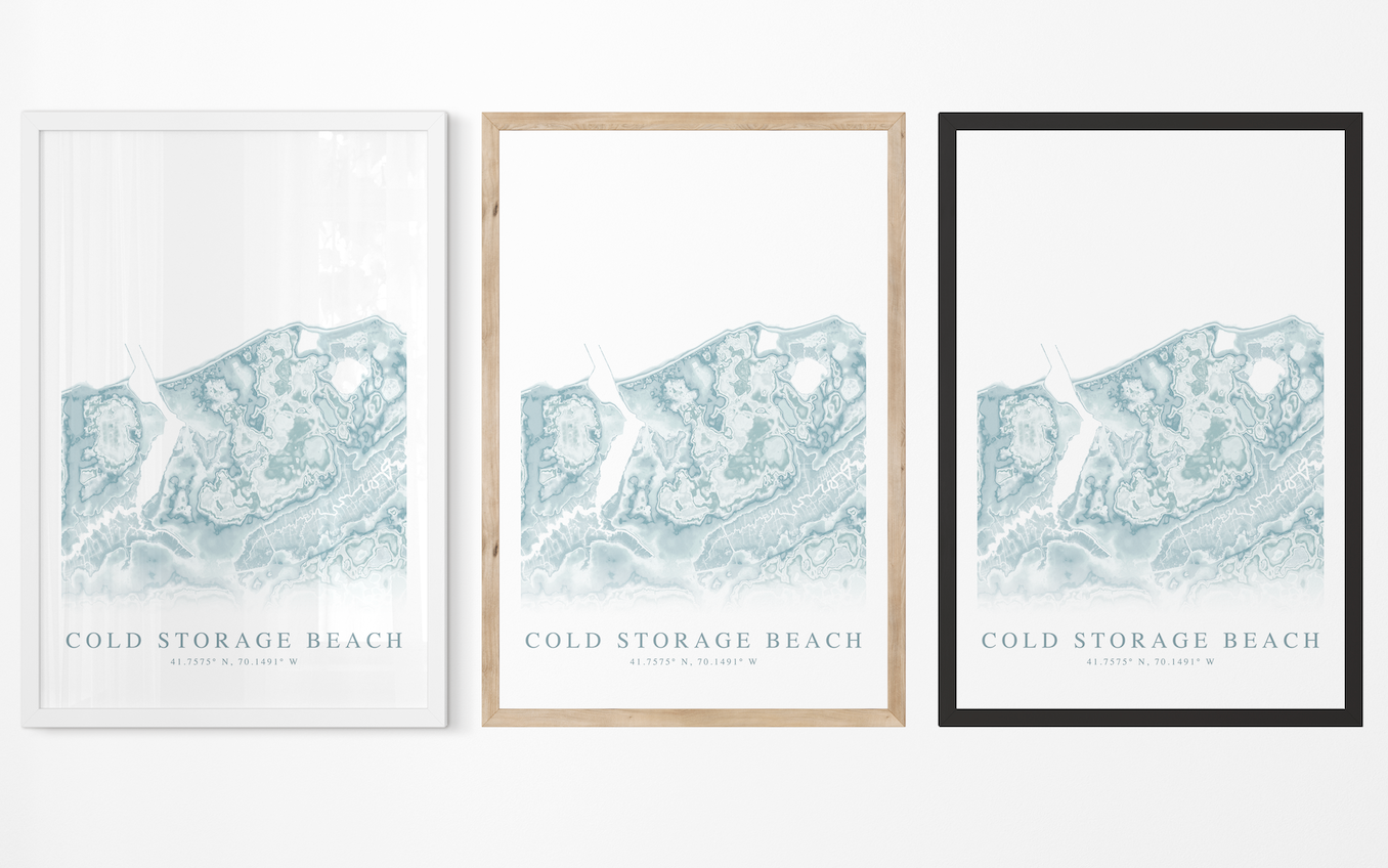 Cold Storage Beach Map Print