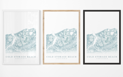 Cold Storage Beach Map Print