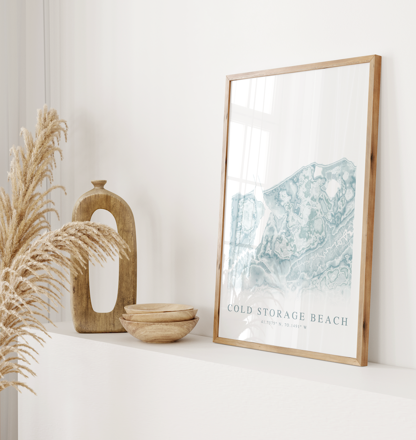 Cold Storage Beach Map Print