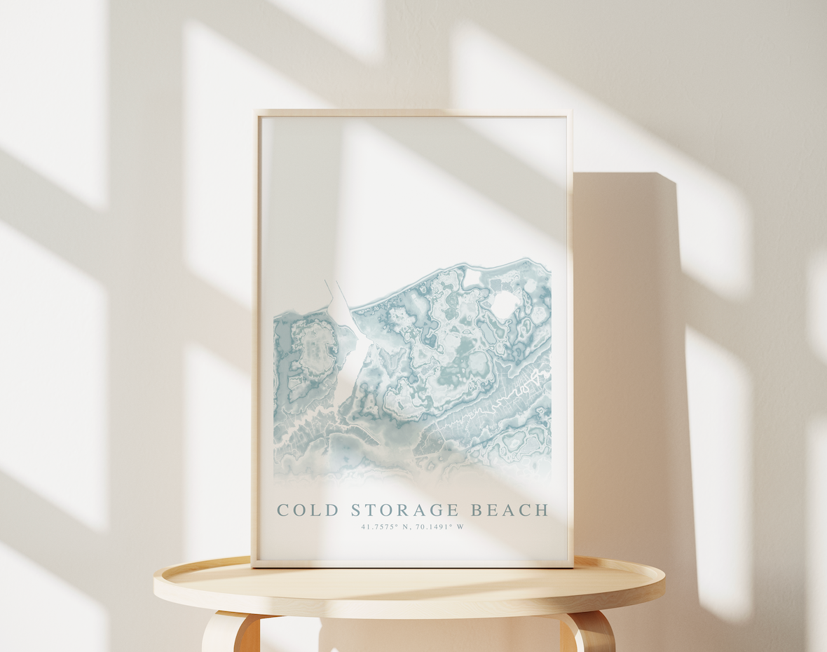 Cold Storage Beach Map Print