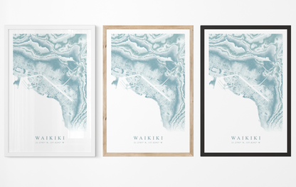Waikiki Map Print