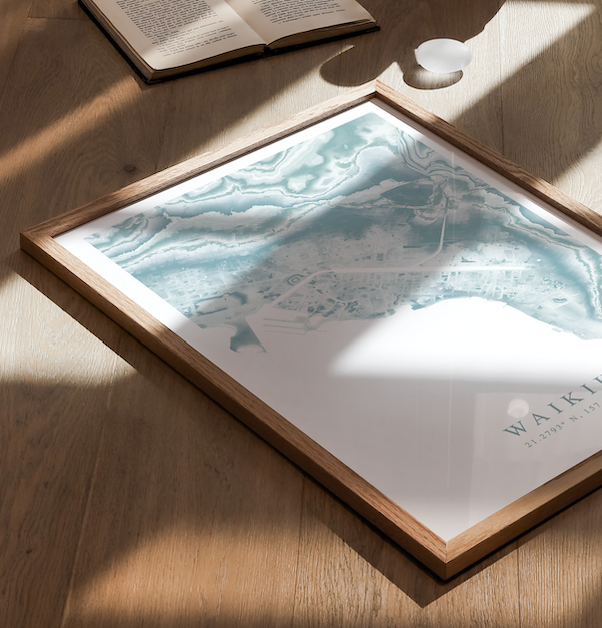Waikiki Map Print