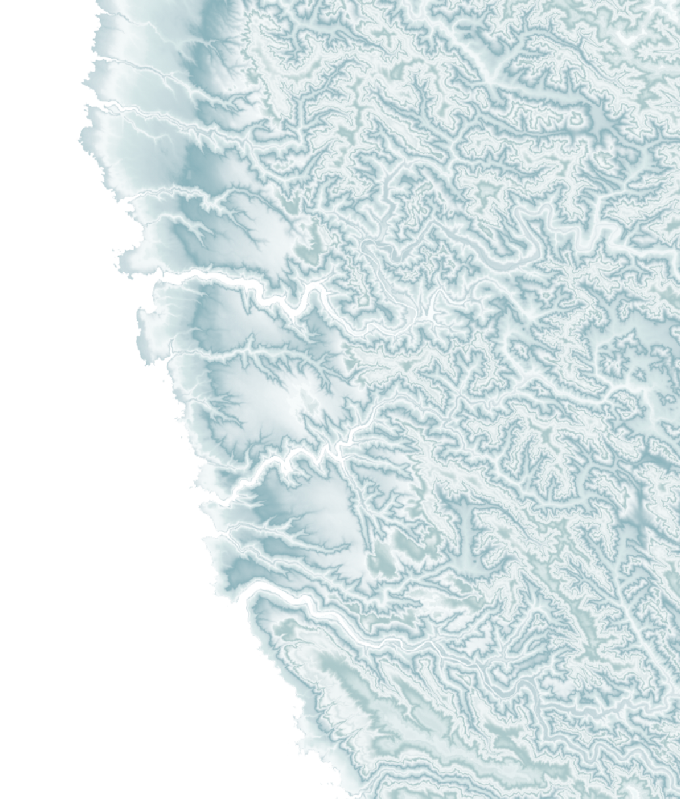 Mendocino Coast Map Print