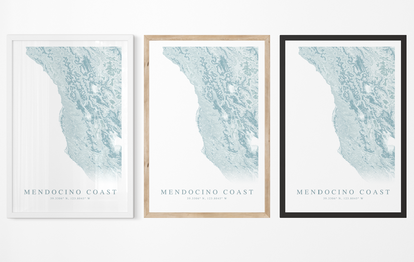 Mendocino Coast Map Print