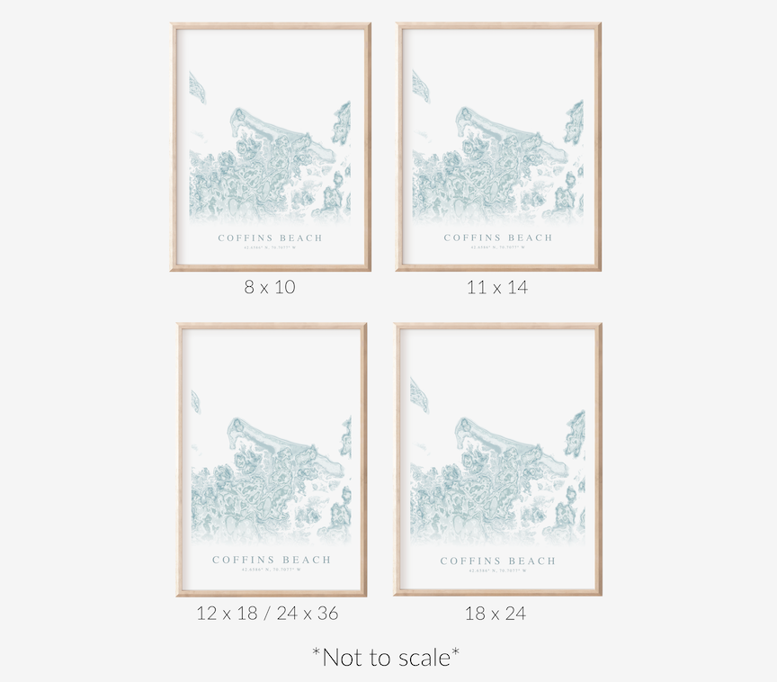 Coffins Beach Map Print