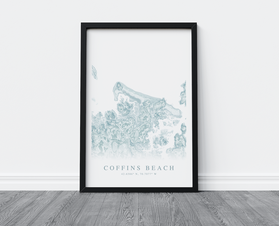 Coffins Beach Map Print