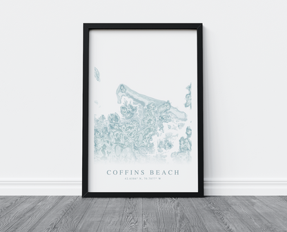 Coffins Beach Map Print