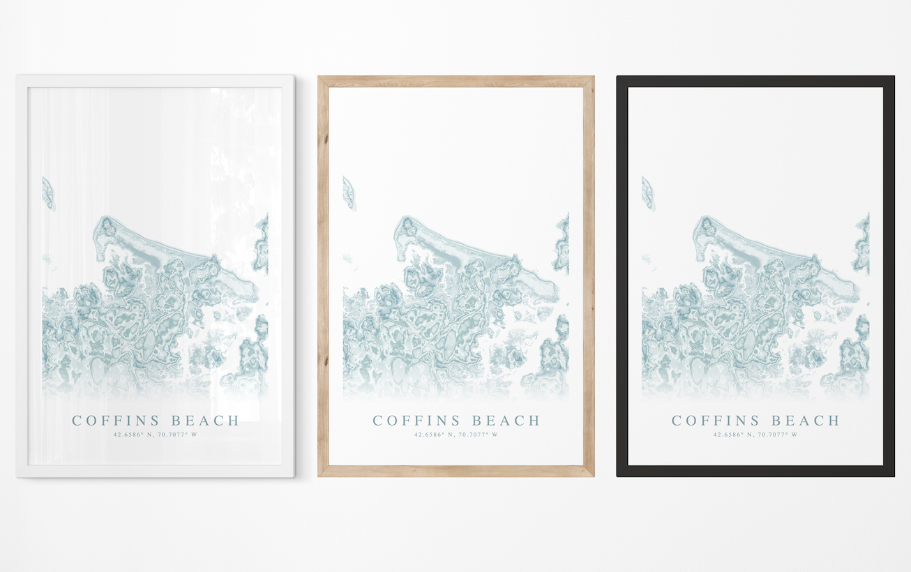Coffins Beach Map Print