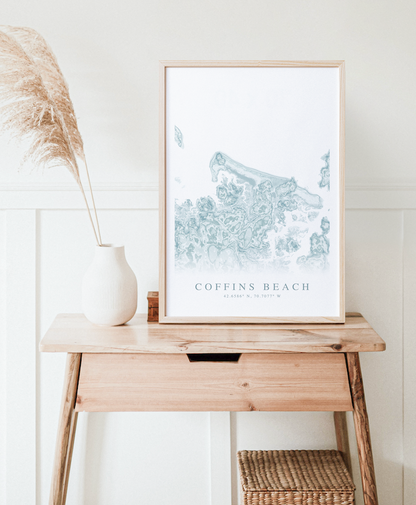 Coffins Beach Map Print