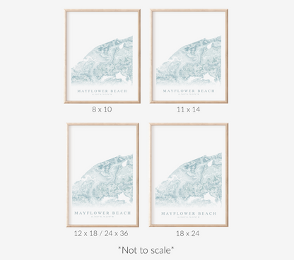 Mayflower Beach Map Print