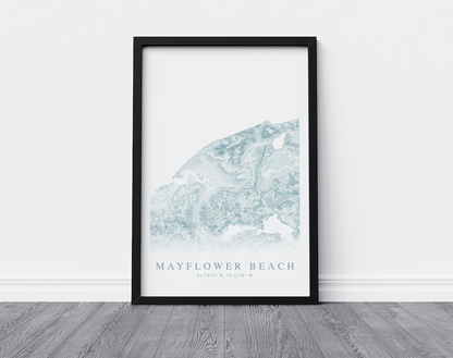 Mayflower Beach Map Print