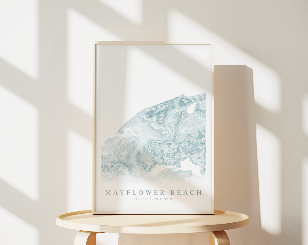 Mayflower Beach Map Print