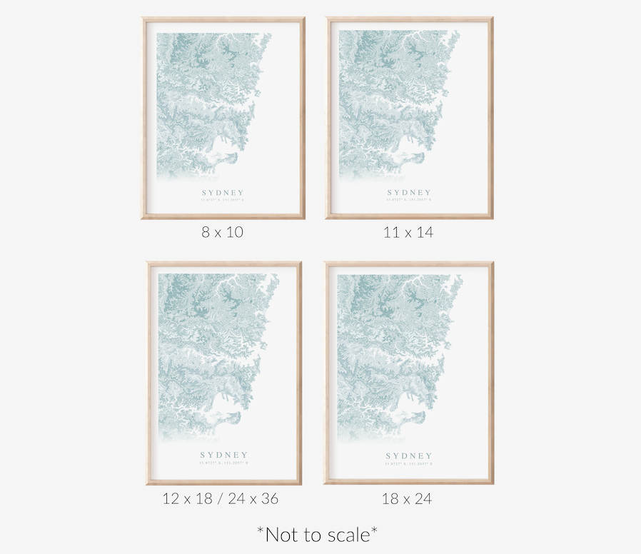Sydney Australia Map Print