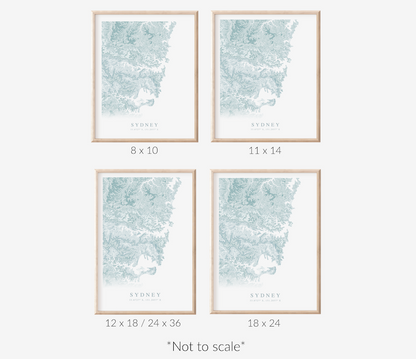 Sydney Australia Map Print