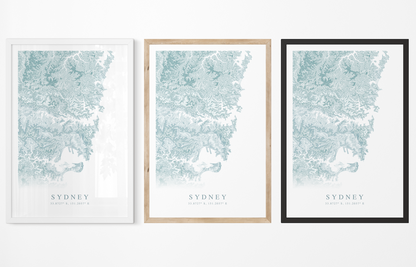 Sydney Australia Map Print