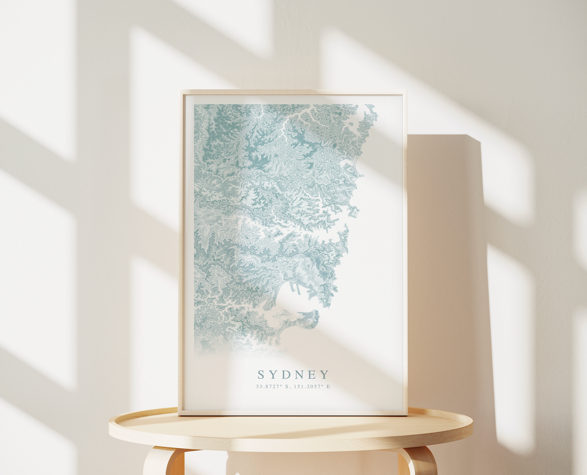 Sydney Australia Map Print