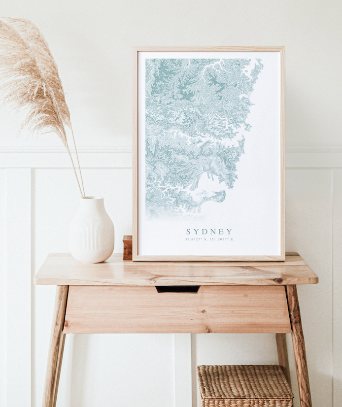 Sydney Australia Map Print