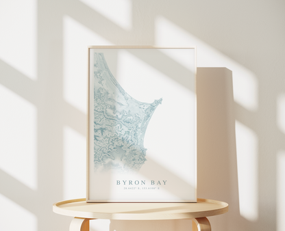 Byron Bay Australia Map Print