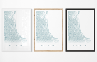 Gold Coast Australia Map Print