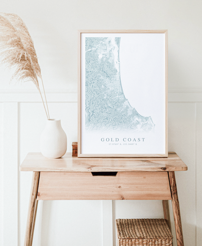 Gold Coast Australia Map Print