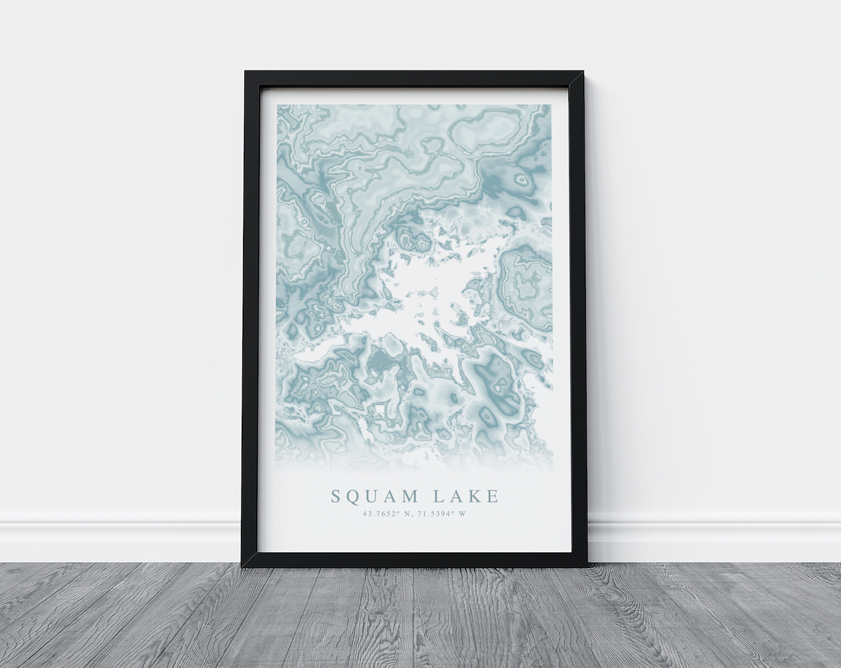 Squam Lake Map Print