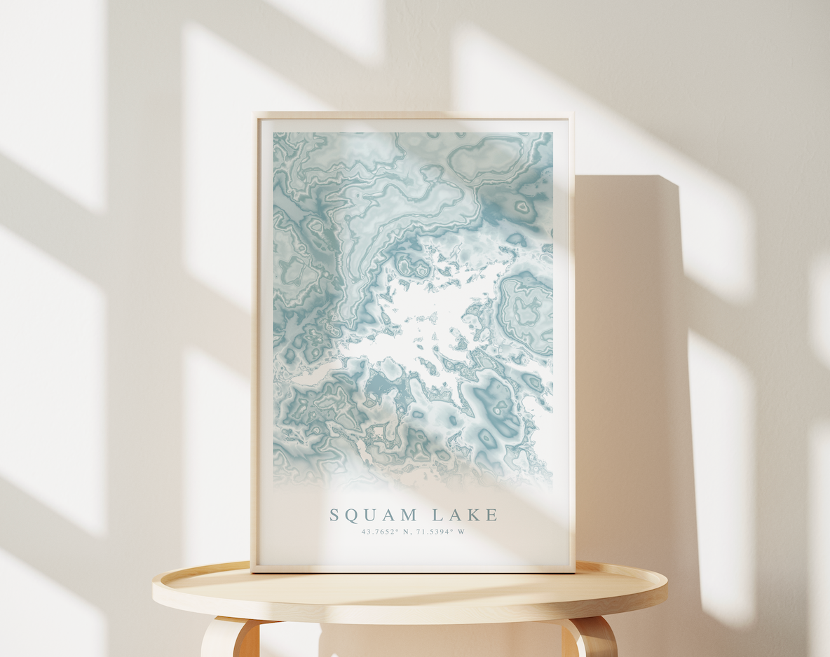 Squam Lake Map Print