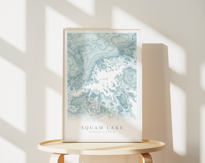 Squam Lake Map Print