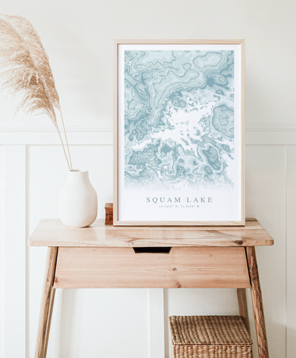 Squam Lake Map Print