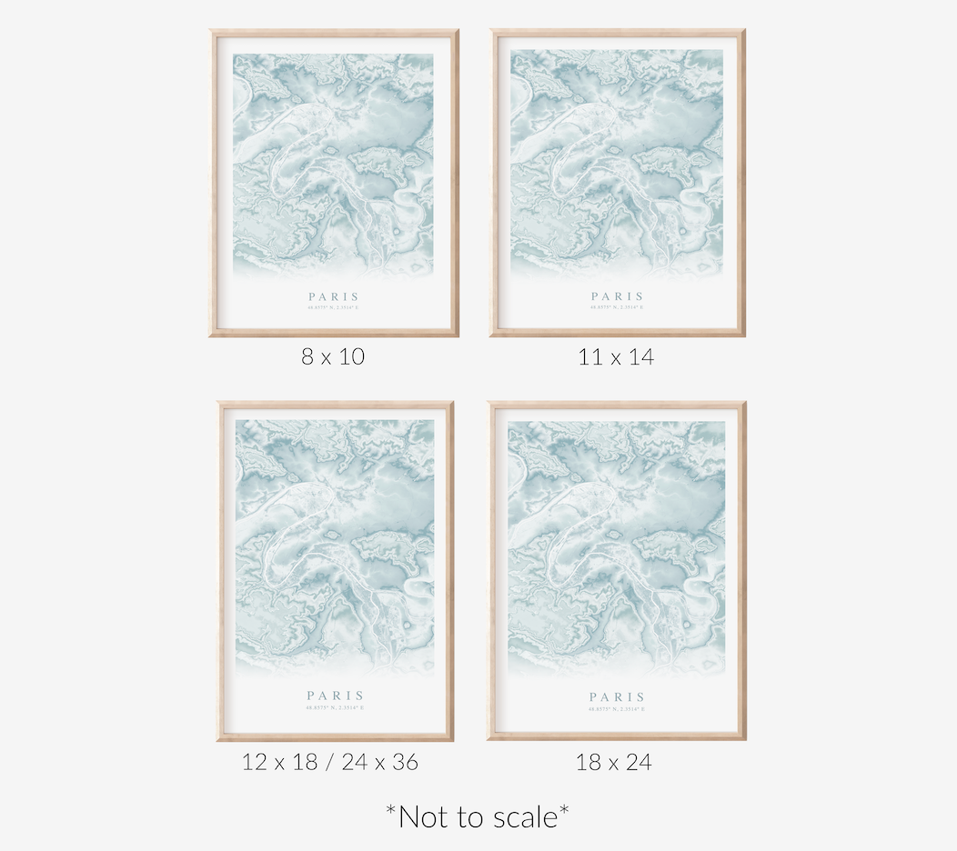 Paris Map Print