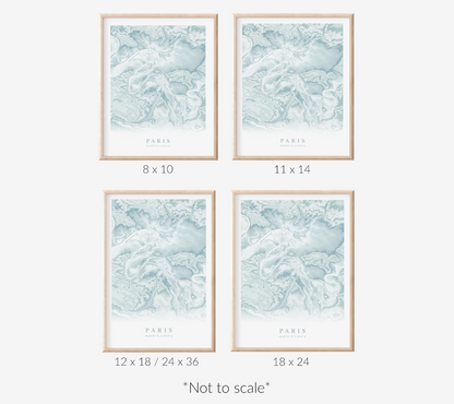 Paris Map Print