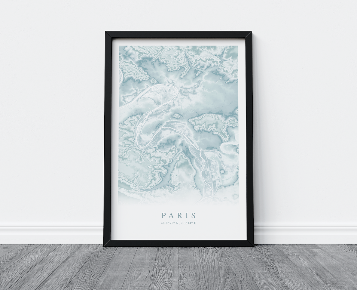 Paris Map Print