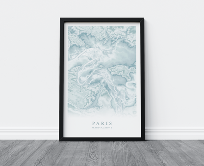 Paris Map Print