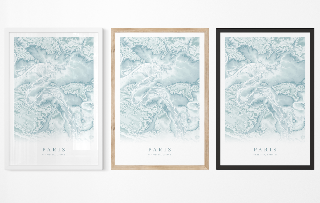 Paris Map Print