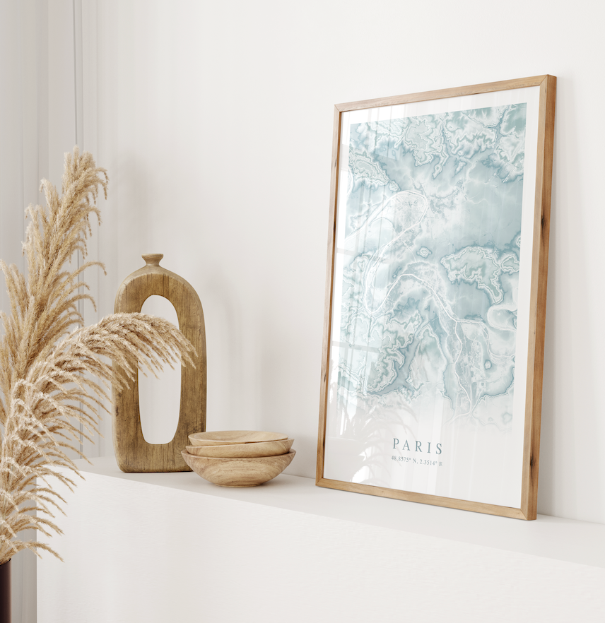Paris Map Print