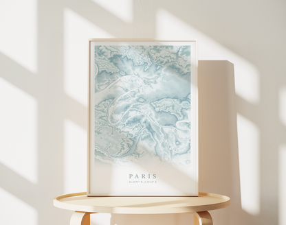 Paris Map Print