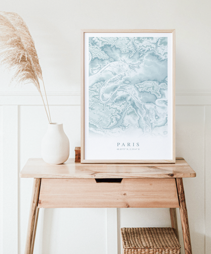 Paris Map Print