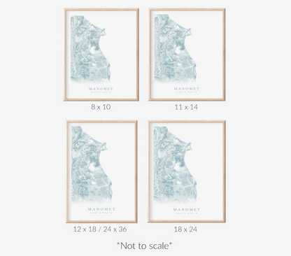 Manomet Map Print