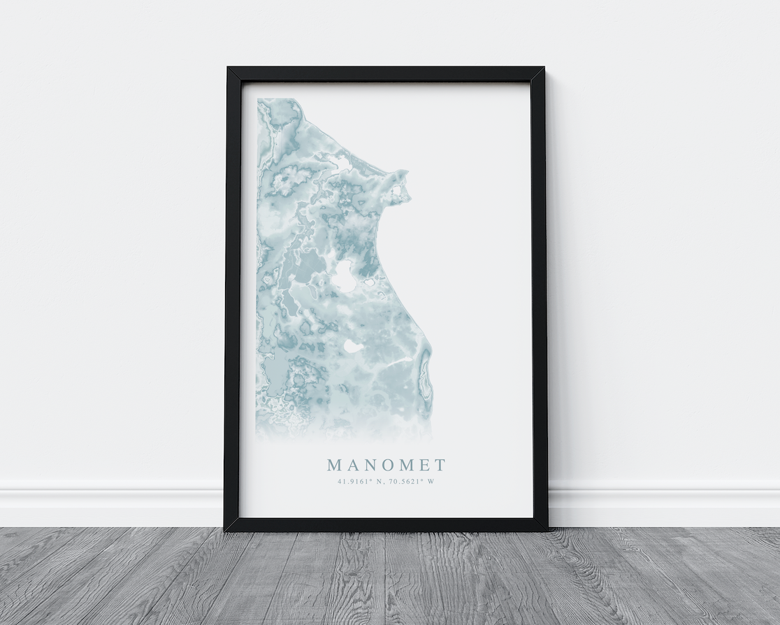 Manomet Map Print