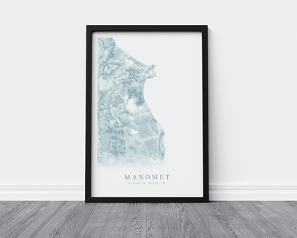 Manomet Map Print