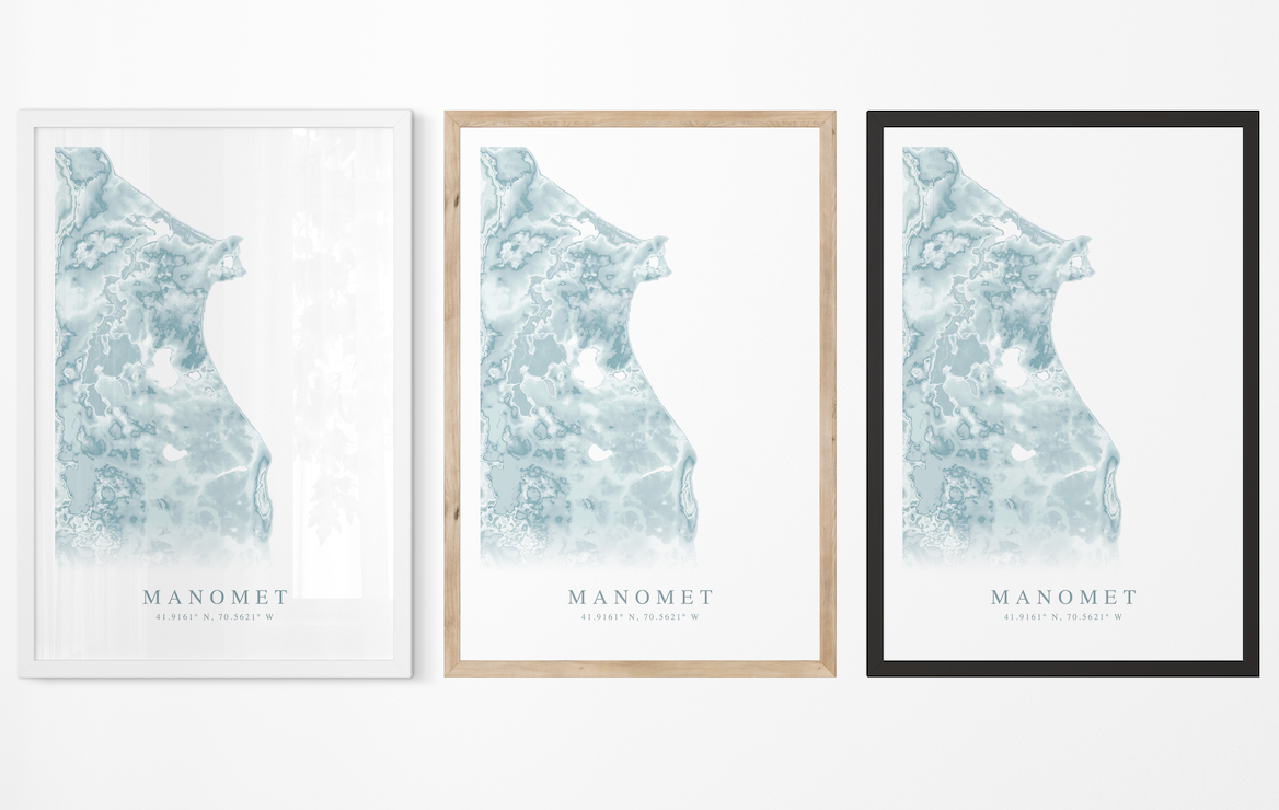 Manomet Map Print