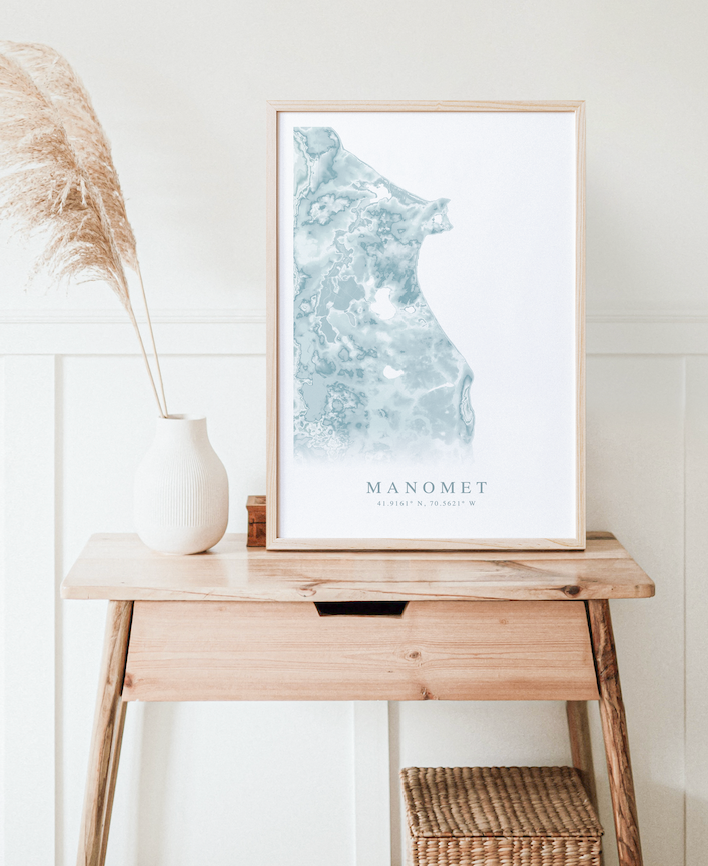 Manomet Map Print