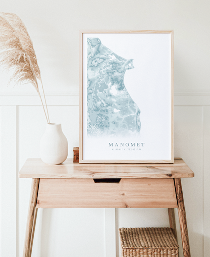 Manomet Map Print