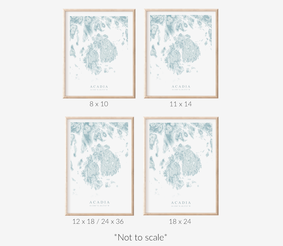 Acadia Map Print