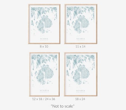 Acadia Map Print