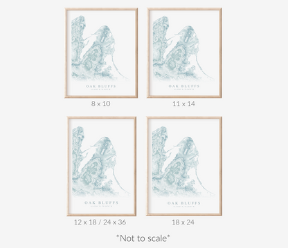 Oak Bluffs Map Print