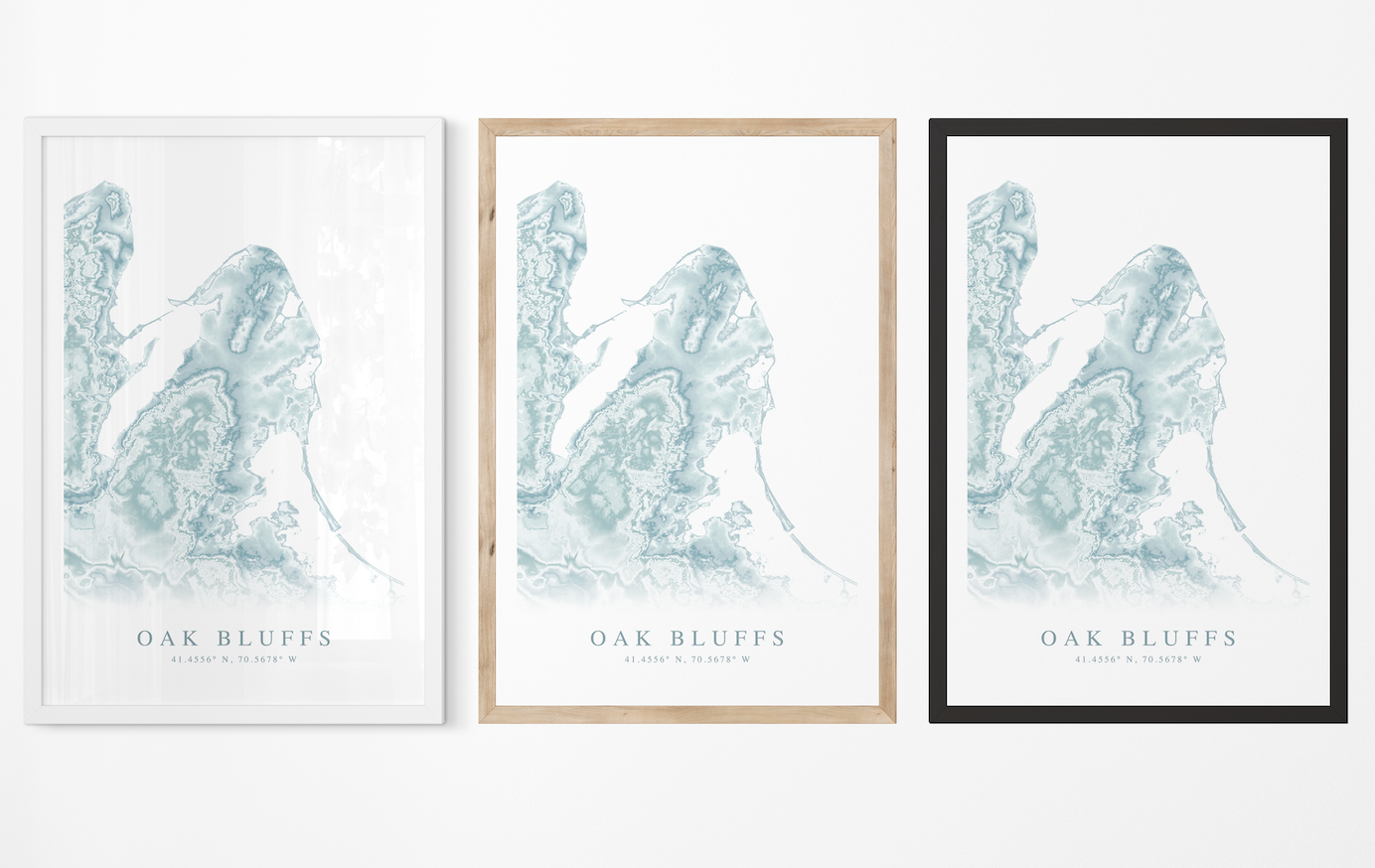 Oak Bluffs Map Print